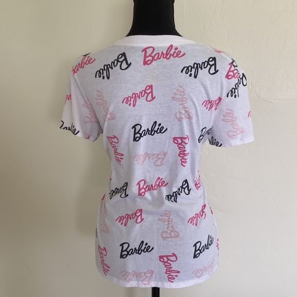 Rue 21 White Super Cute Barbie In Cursive Shirt - Picture 10 of 15